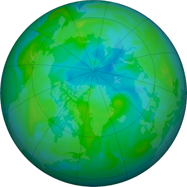 Arctic ozone map for 14 August 2020